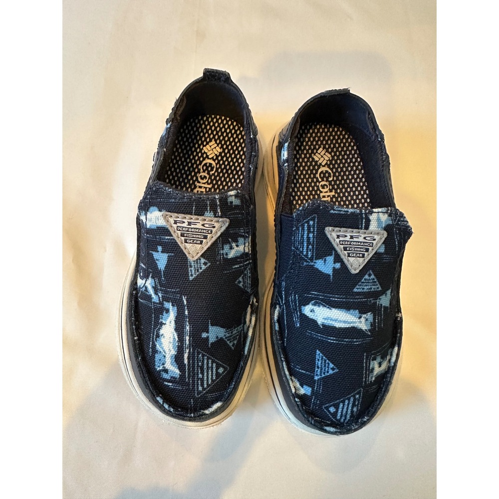 Columbia‎ Children's Bahama PFG Collegiate Navy Slip On Shoes Size 9